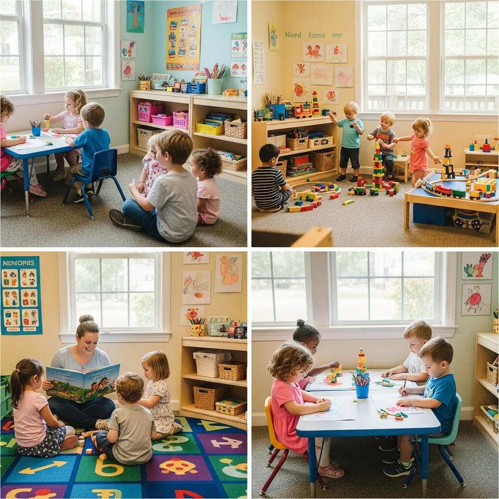 Childcare center in Mount Pleasant SC with children engaged in learning activities