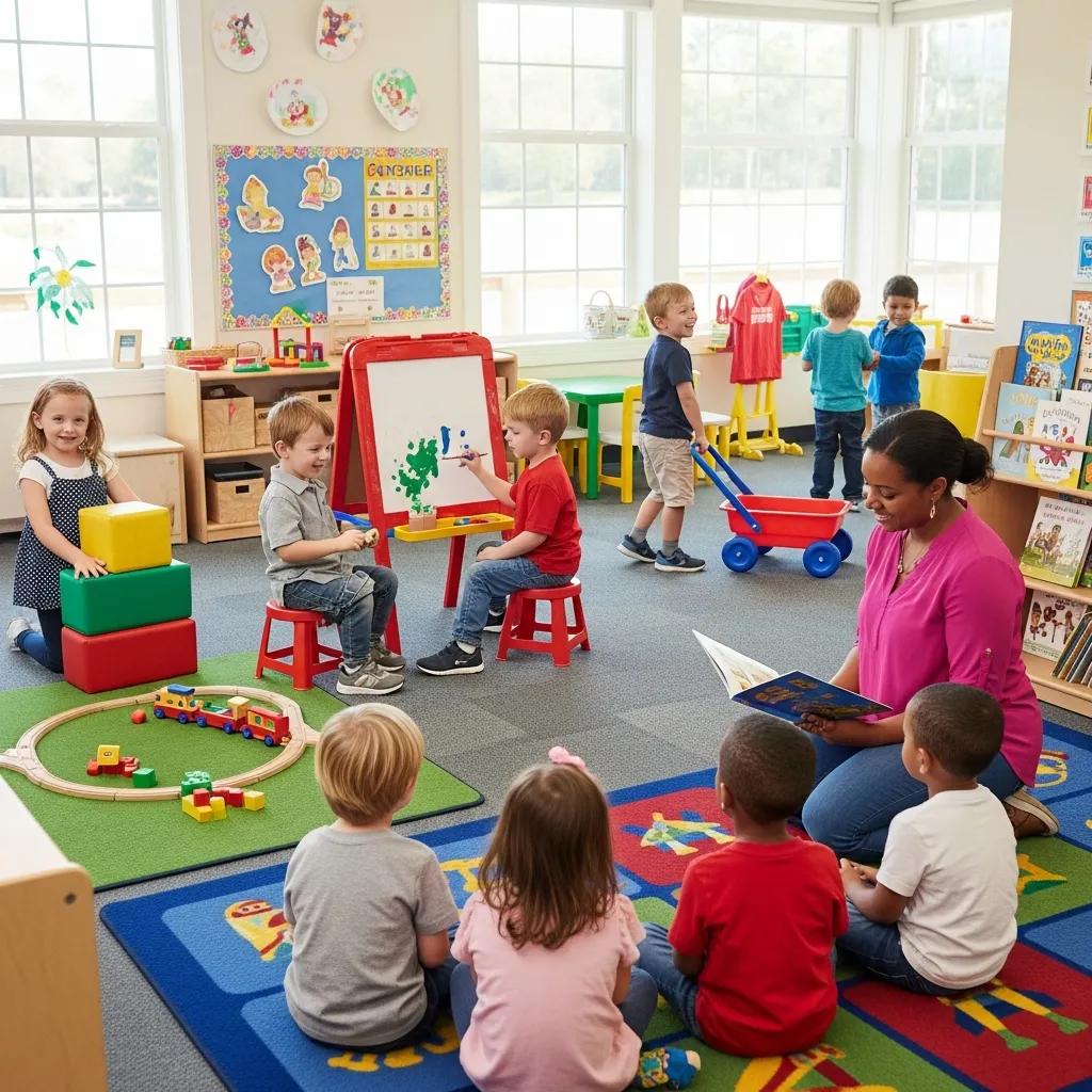Licensed daycare center in Mount Pleasant SC with children playing and learning