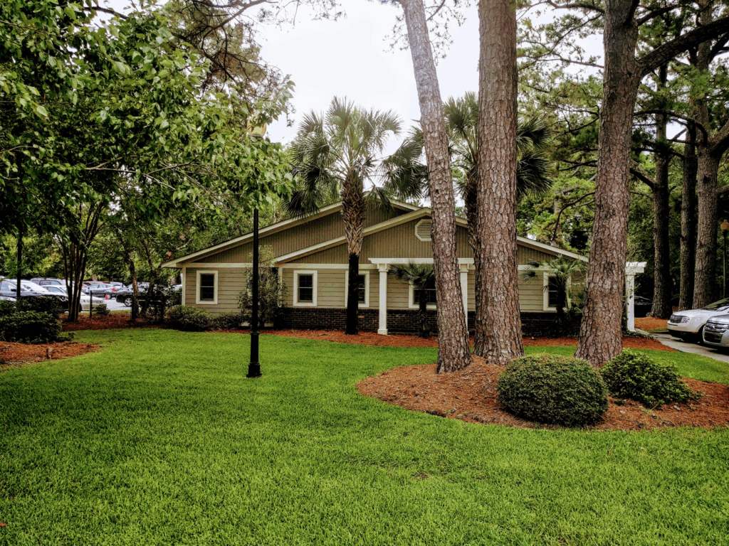 The Sweetgrass School building exterior in Mount Pleasant South Carolina showing a welcoming childcare facility